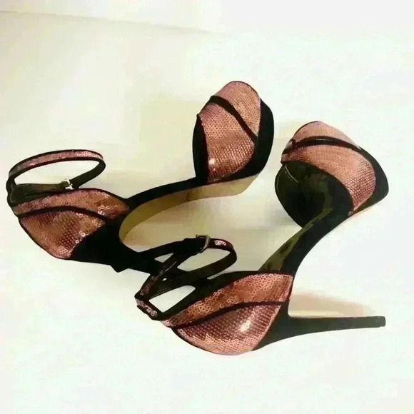 SAM EDELMAN PINK  SEQUINS HEELS SHOES - Picture 8 of 9